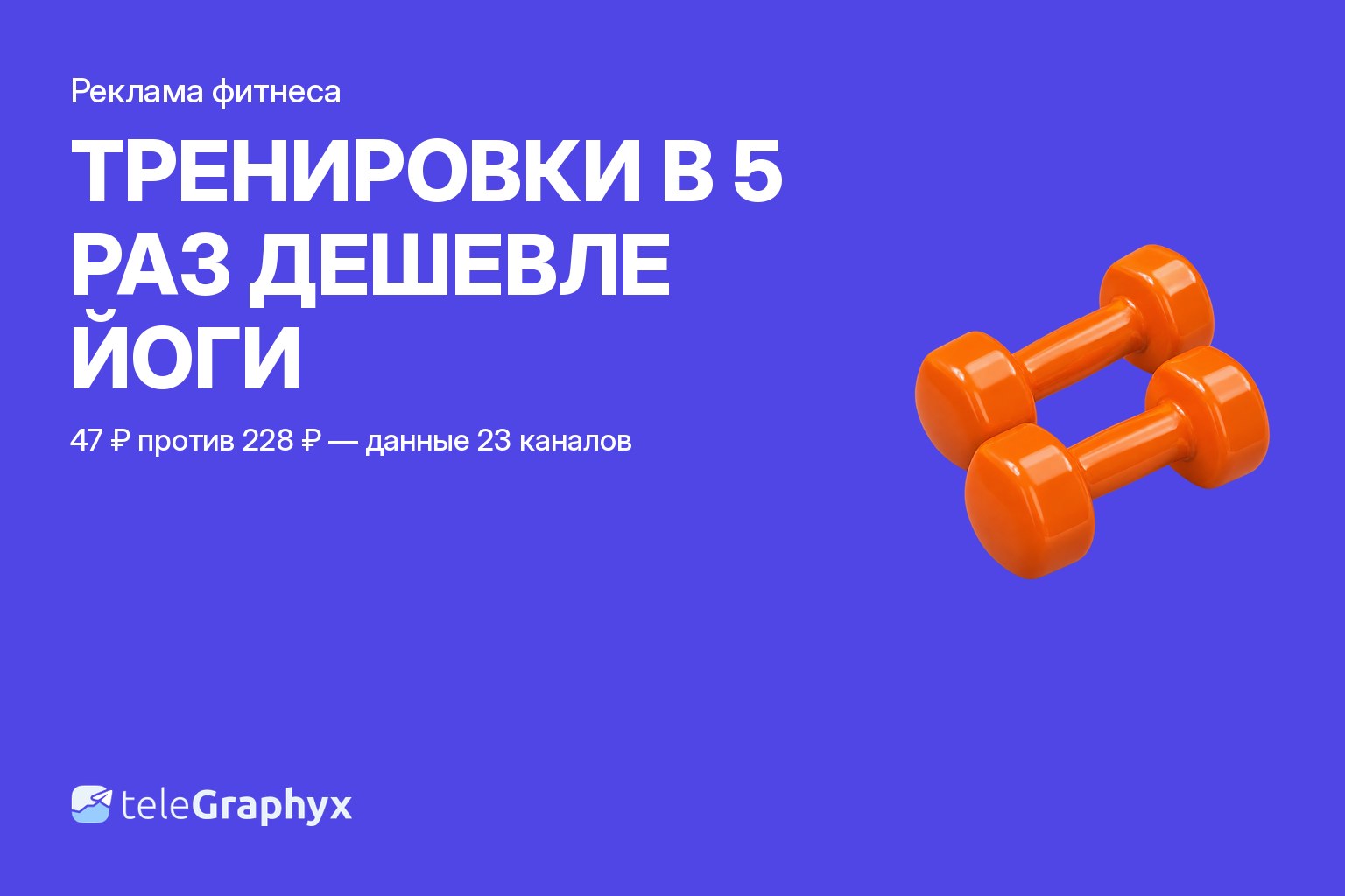 Реклама фитнеса и йоги в MAX и Telegram: цена подписчика от 47 до 228 рублей по 23 каналам